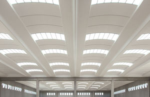 prestressed concrete roofing / polycarbonate / waterproof / curved