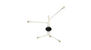 floor-standing lamp / contemporary / metal