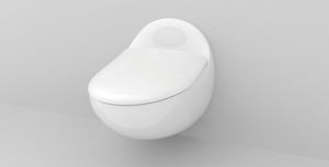 wall-hung toilet / ceramic