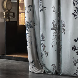 curtain fabric / floral / monochrome / polyester
