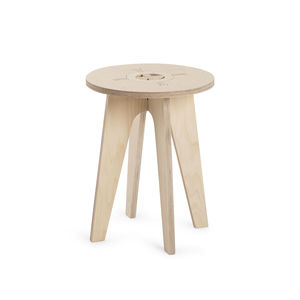 contemporary stool / wooden / commercial