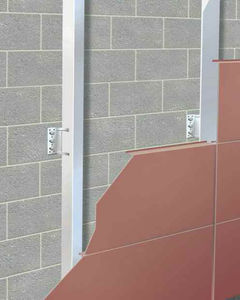 metal fastening system / for facade cladding