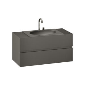 wall-hung washbasin cabinet / MDF / contemporary / with drawers