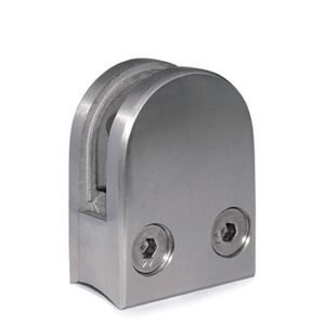 stainless steel glass clamp / for handrails / for panels