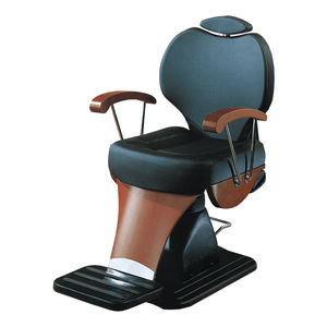 fabric beauty salon chair / swivel / with footrest / with hydraulic pump