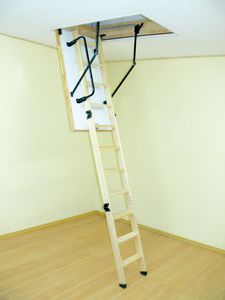 wood ladder / retractable