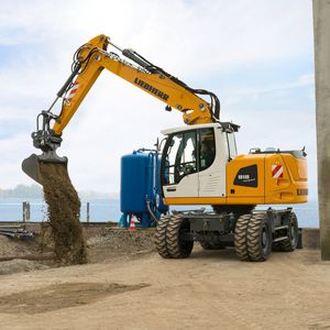 medium excavator / rubber-tired / compact / for construction