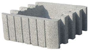 hollow concrete block / for retaining walls / for garden enclosures / acoustic