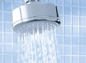 ceiling-mounted shower head / round