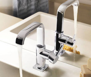 washbasin mixer tap / chromed metal / bathroom / 1-hole