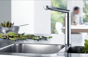 chrome mixer tap / kitchen / 1-hole