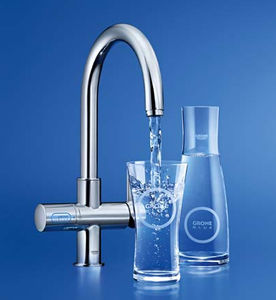 chrome mixer tap / kitchen / 1-hole / with water purifier