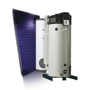 gas hot water tank / solar / free-standing / vertical