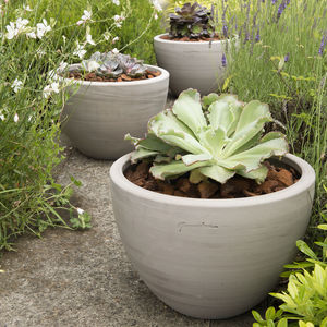 terracotta garden pot / round