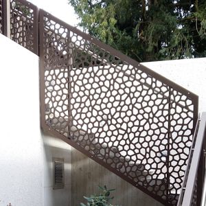 HPL railing / with panels / outdoor / for stairs