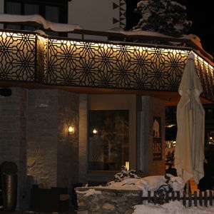 HPL railing / with panels / outdoor / for balconies