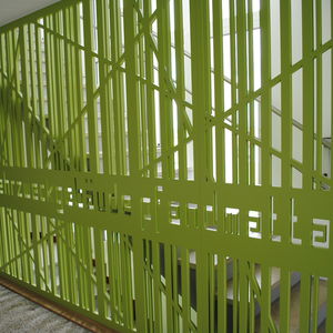 MDF railing / with bars / indoor / for stairs