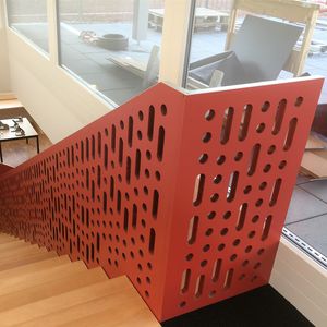 railing with panels / indoor / for stairs