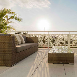HPL railing / with panels / outdoor / for balconies
