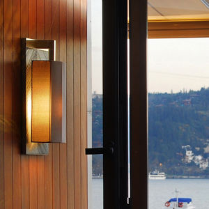 contemporary wall light / outdoor / steel / halogen