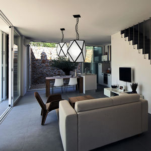 pendant lamp / original design / metal / outdoor