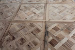 solid parquet floor / glued / oak / antique oak