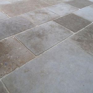 outdoor tile / floor / limestone / patina