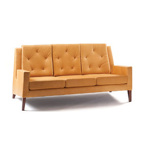 contemporary sofa / fabric / leather