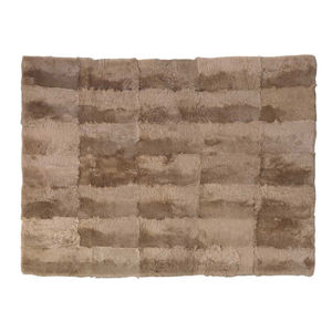 contemporary rug / plain / leather / rectangular