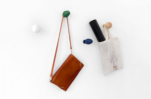 contemporary coat hook / ash / lacquered