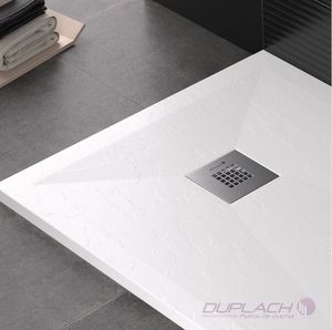 rectangular shower base / resin / stone / non-slip