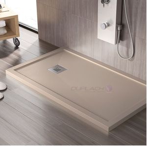 rectangular shower base / resin / stone / non-slip