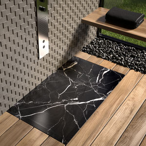 rectangular shower tray / resin / non-slip