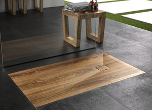 rectangular shower base / resin / non-slip