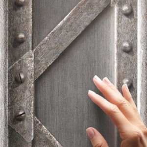 industrial style wallpaper / vintage / vinyl / patterned