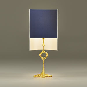 table lamp / traditional / metal / fabric