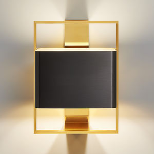 contemporary wall light / metal / rectangular