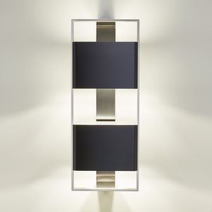 contemporary wall light / metal / rectangular