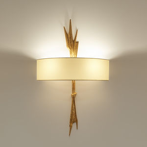 traditional wall light / metal / fabric