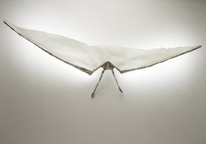 traditional wall light / metal / fabric / LED