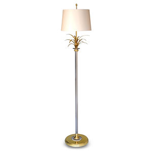 floor-standing lamp / classic / metal / fabric