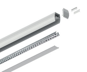 contemporary light column / aluminum / LED / indoor