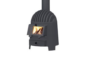 wood heating stove / contemporary / steel / cast iron