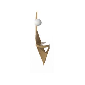 contemporary wall light / wooden