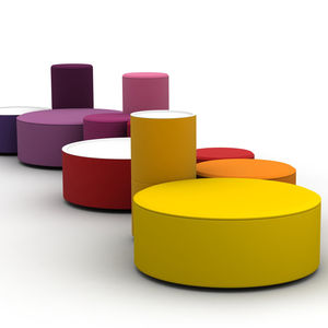 Pop Art design pouf / fabric / round / modular