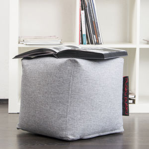contemporary pouf / fabric / polystyrene / square