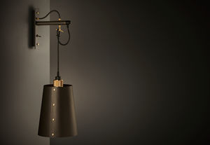 contemporary wall light / brass / rubber / metal