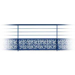 steel railing / with bars / outdoor / for patios