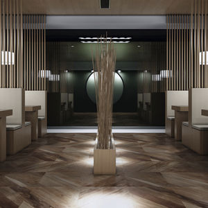 solid parquet flooring / glued / teak / tile
