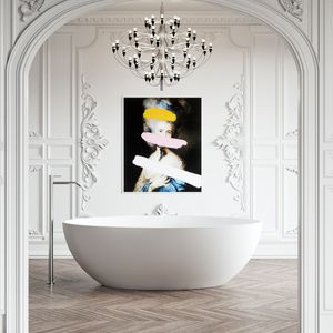 free-standing bathtub / oval / Solid Surface / acrylic resin